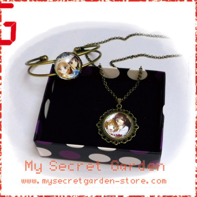 Ultra Maniac ウルトラマニアック Anime Cabochon Bronze Necklace and Bracelet Set